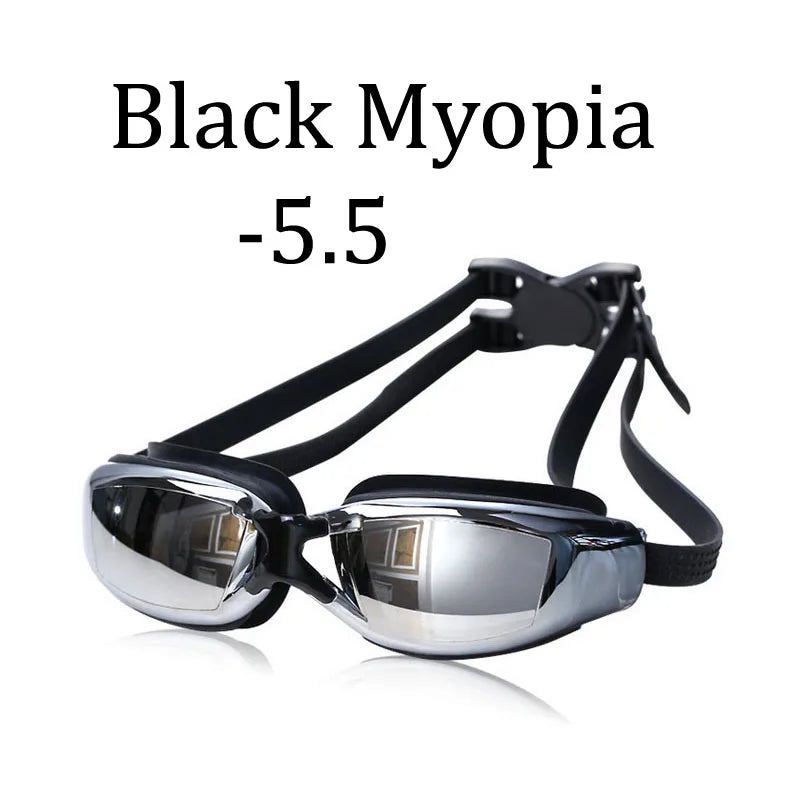 Swimming Glasses Swim Goggles Prescription Anti-Fog UV Protection for Men Women Kids Waterproof Silicone Swimsuit Diving Eyewear
