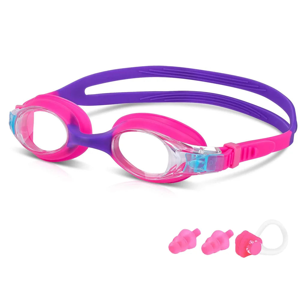 Swimming Goggles For Kids Youth Age 3-14 Years Old Anti-fog 100% UV Protection Clear Vision No Leaking Quick Adjustable Strap