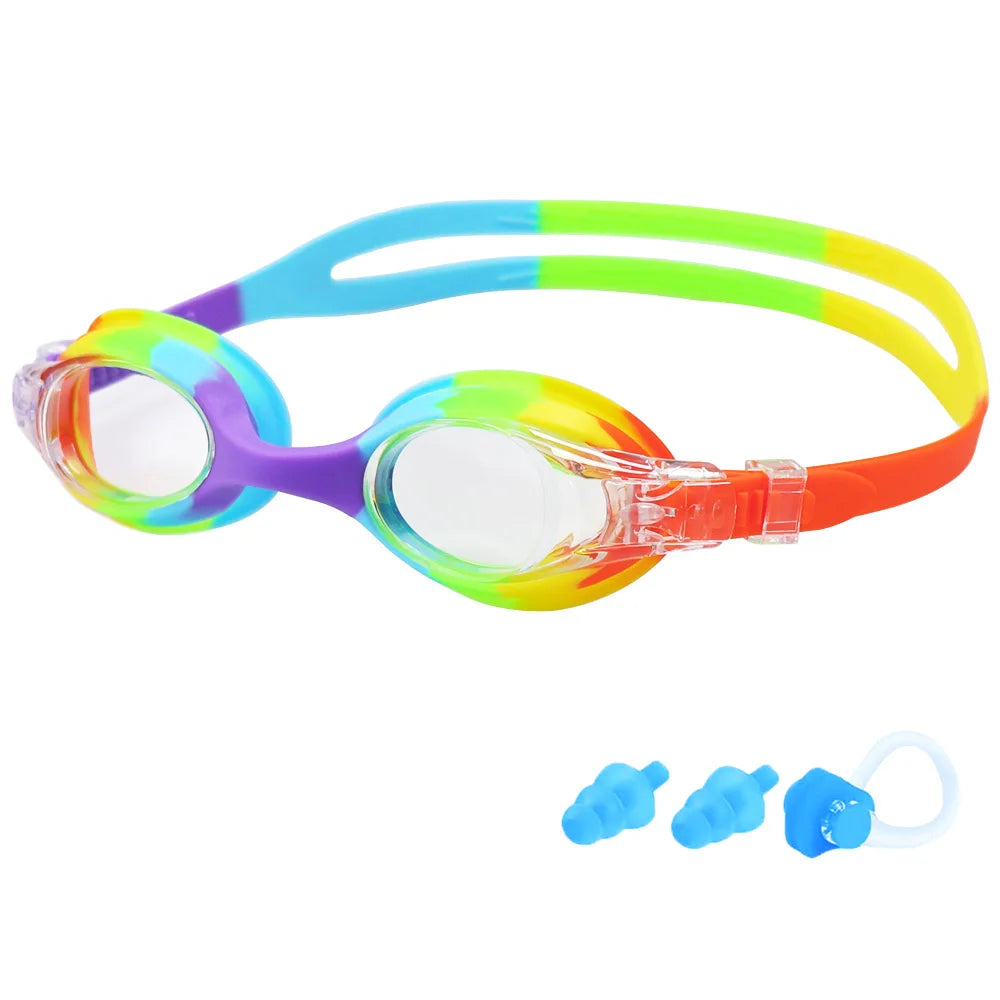 Swimming Goggles For Kids Youth Age 3-14 Years Old Anti-fog 100% UV Protection Clear Vision No Leaking Quick Adjustable Strap