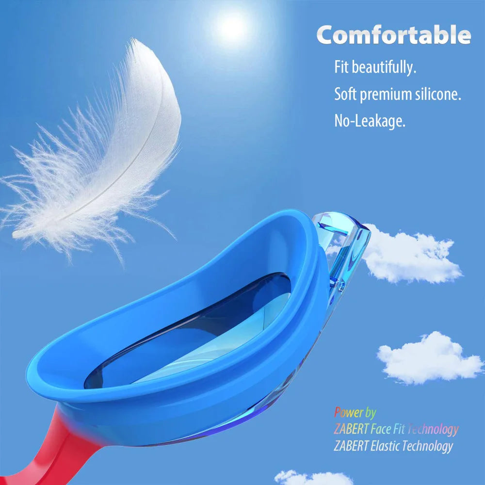 Swimming Goggles For Kids Youth Age 3-14 Years Old Anti-fog 100% UV Protection Clear Vision No Leaking Quick Adjustable Strap